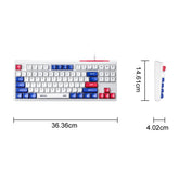 Teclado con cable Inphic K902 de 87 teclas, silencioso, iluminado, mecánico, para oficina, hogar, juegos, computadora